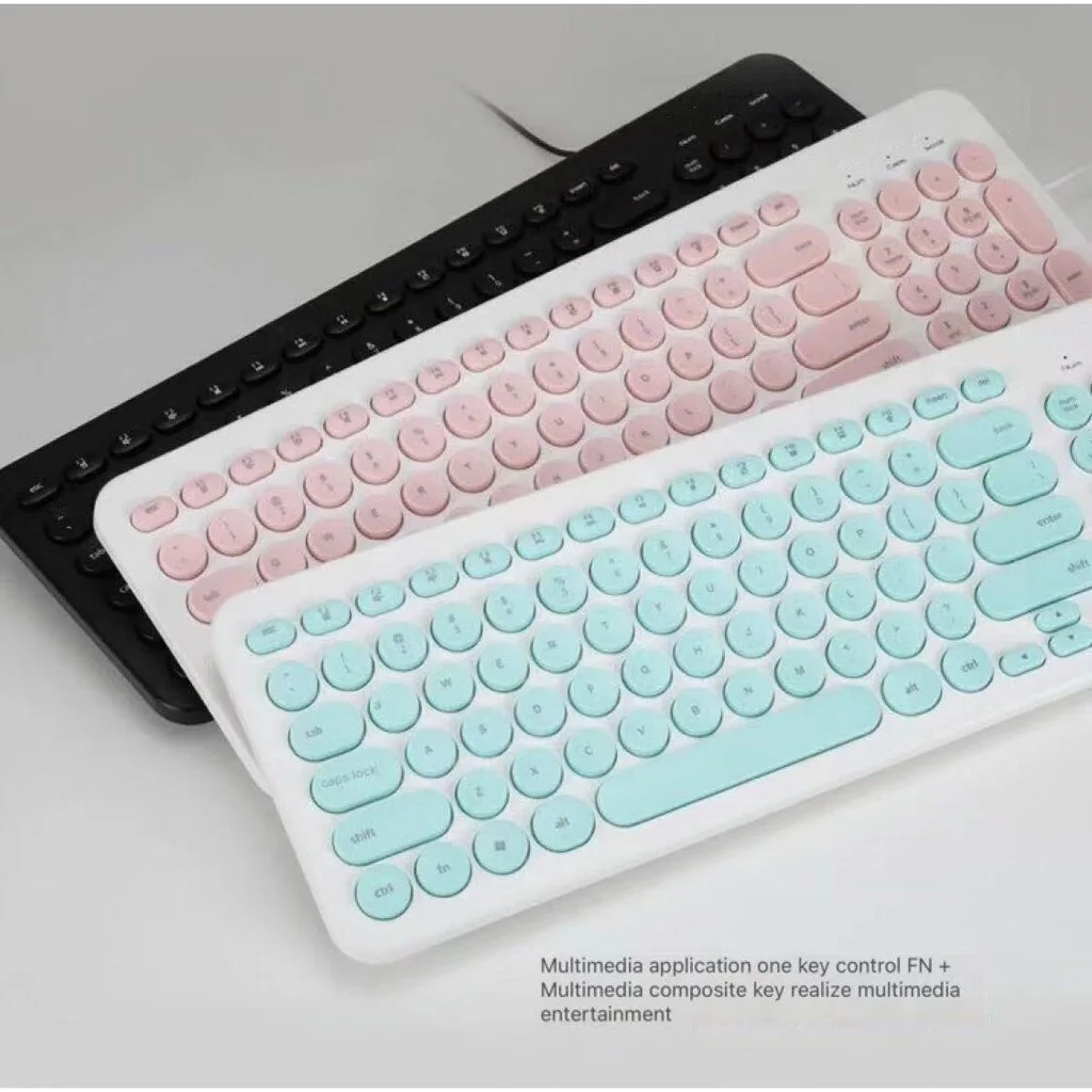 

HSYK Punk Wireless Keyboard 2.4GHz Multimedia Computer Mouse Keyboard Set