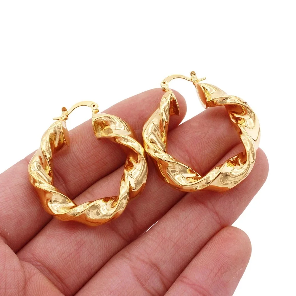 

New RoseL Luxury Jewelry 24K Gold High Quality Earrings Arabia Earrings Women's Earrings Middle East