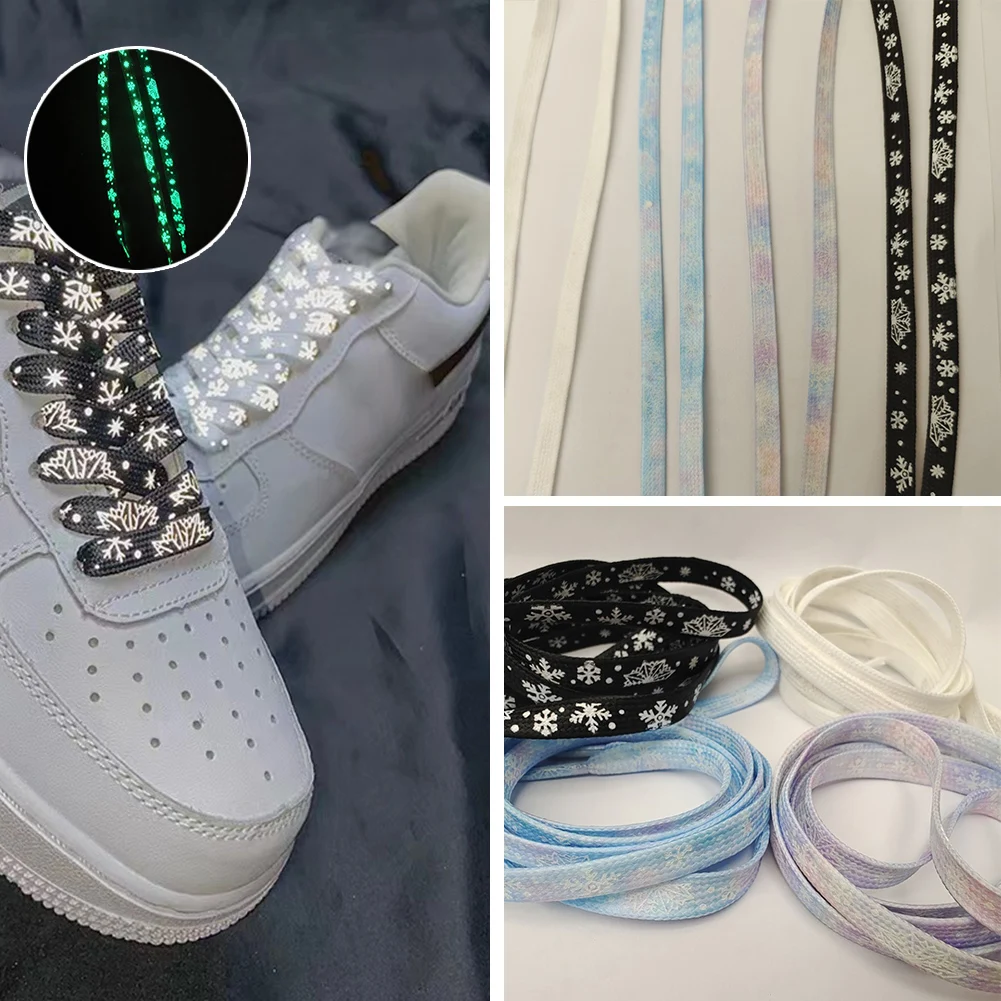 

4 Colors Luminous Shoelaces Flat Suitable For All Shoes Fluorescent Laces Party Get Together Night Run Unisex Shoelace 1 Pair