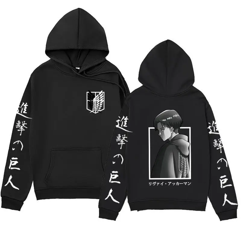 

New Japanese Anime Roupas Attack on Titan Series Sweater Harajuku Vetement Homme Anime Hoodie Sudaderas Con Capucha Hombre