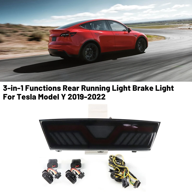 

Автомобильный задний ходовой фонарь с функцией 3 в 1, стоп-сигнал, динамический сигнал поворота, светодиодный пилотный фонарь для Tesla модели Y 2019-2022