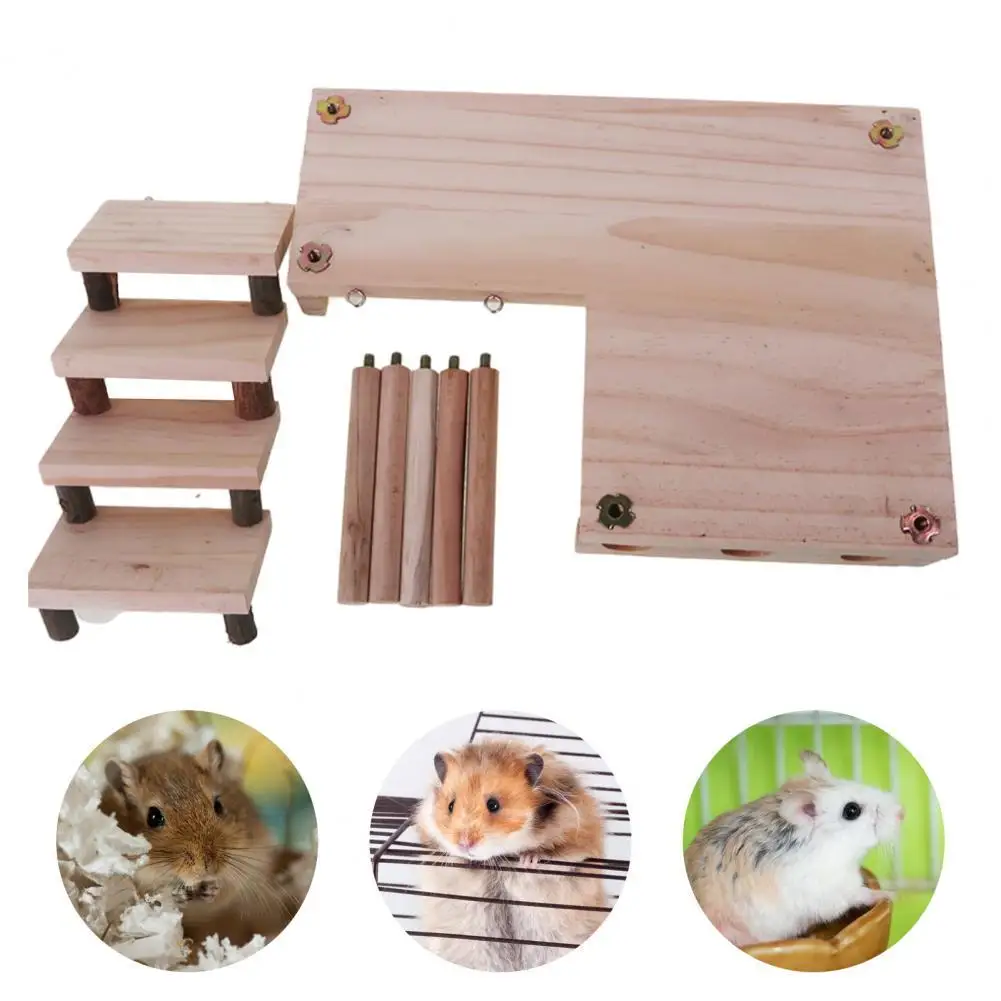 

Versatile Small Animal Rest Stand Ladder Toy Hamster Stand Entertaining Relief Bored