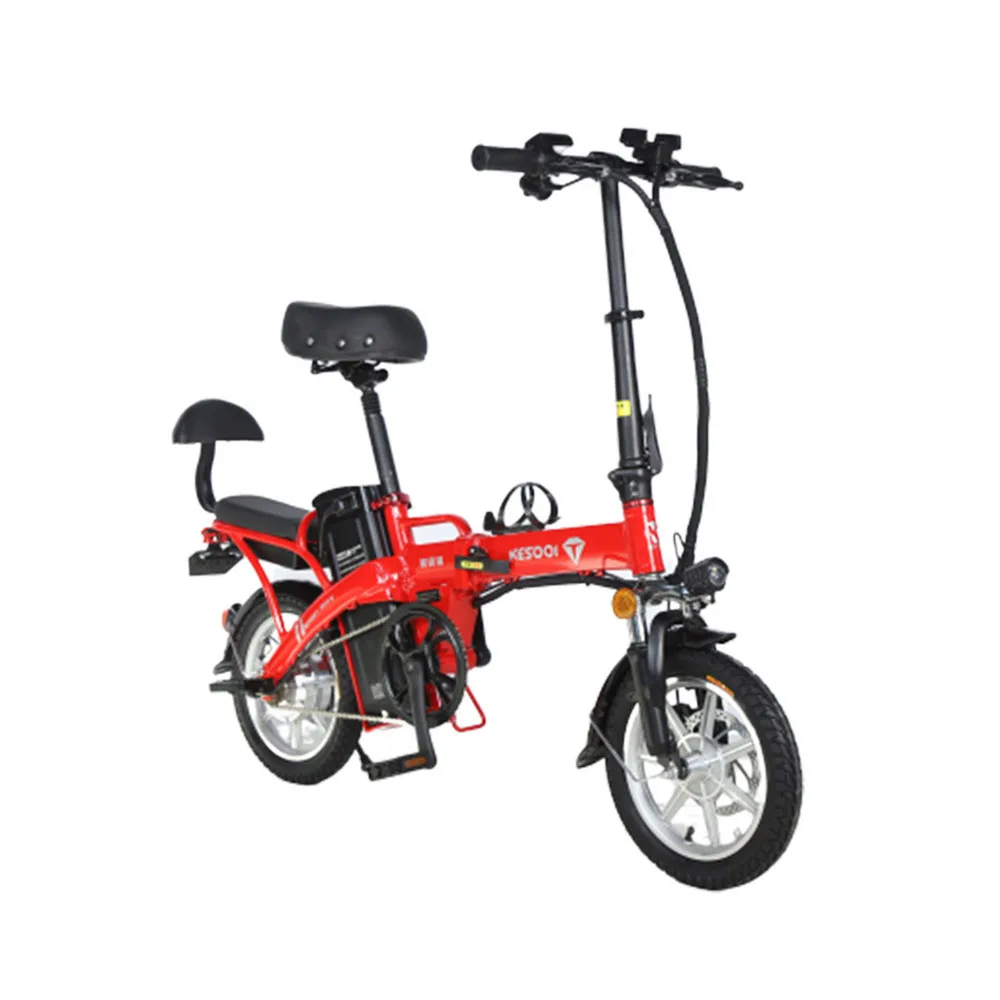 

14 Inches 48V Electric Bicycles Foldable Brushless Motor Lithium Battery Shock Absorption Front And Rear Disc Brakes