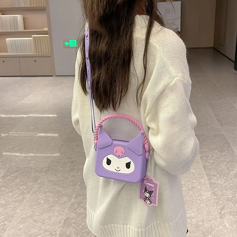 

Аниме Сумка Cinnamoroll Kuromi Sanrio Kawaii женское сердце My Melody Милая мультяшная Детская сумка через плечо подарки для девочек