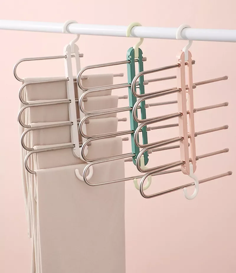 

1PC Multifunction Pants Rack Clothes Drying Rack Folding Pants Hanger Storage