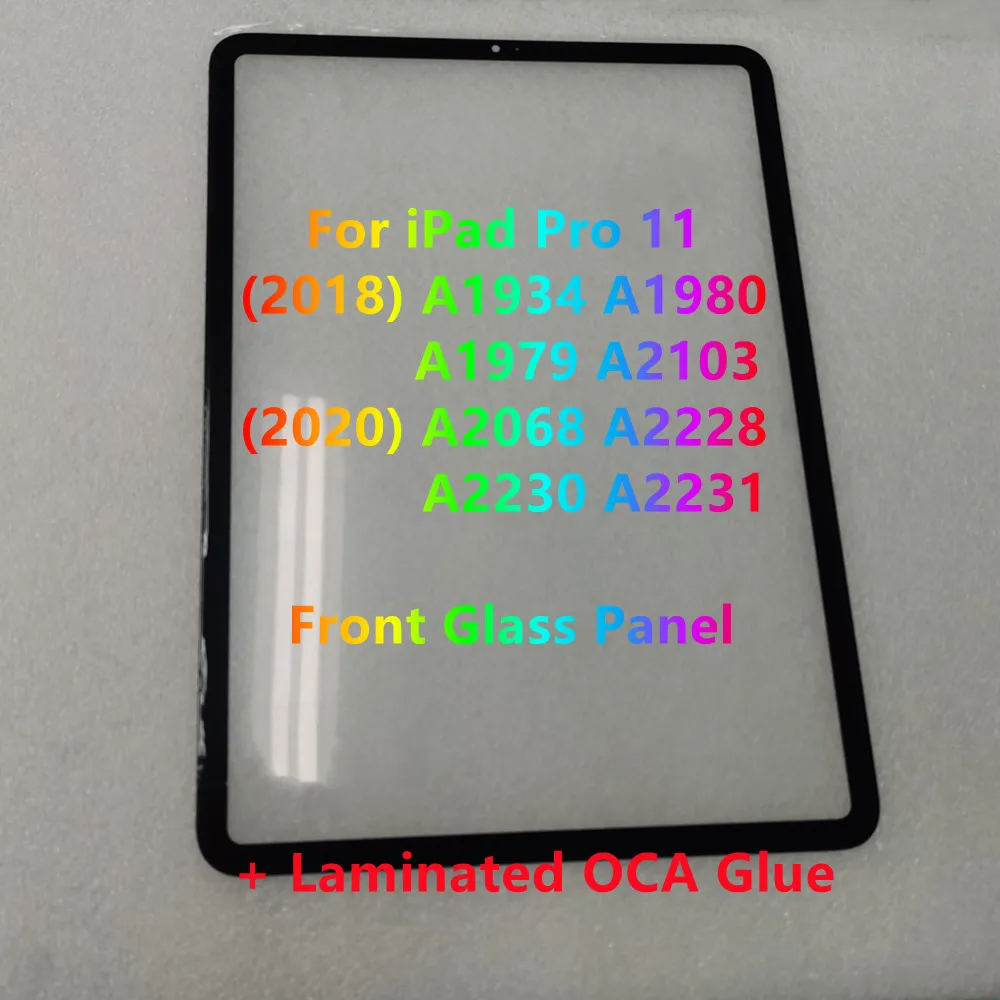 11 дюймов для iPad Pro 11 pro11 (2018) A1934 A1980A1979 A2103 (2020) A2068 A2228 A2230 A2231, передняя стеклянная панель + ламинированный OCA (art.: 3920c992bd193) - 3920c992bd193
