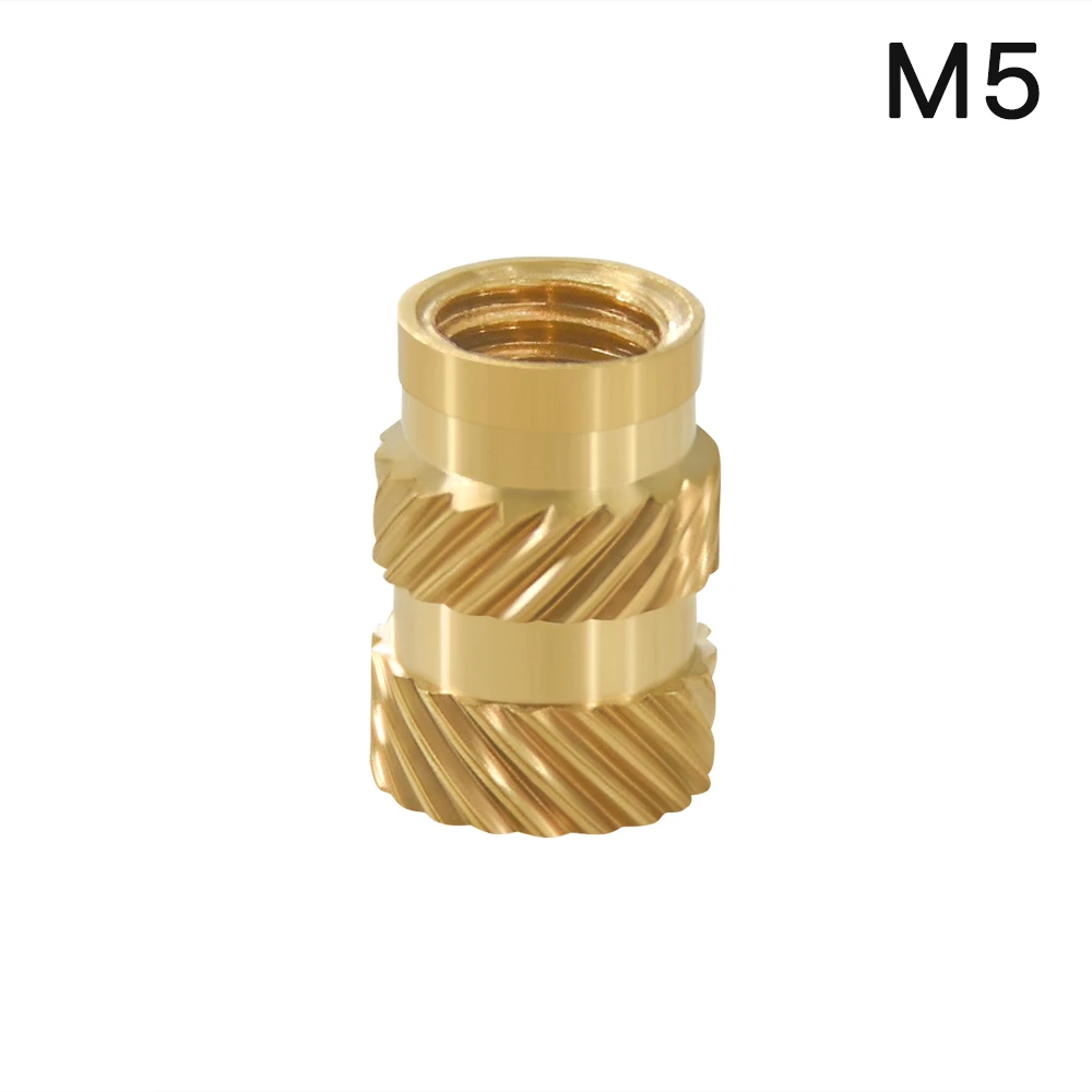 

Brass Hot Melt Inset Nuts Heating Molding Copper Thread Inserts Nut Sl-type Doub Power Tool Parts M3/M4/M5 Twill Thread