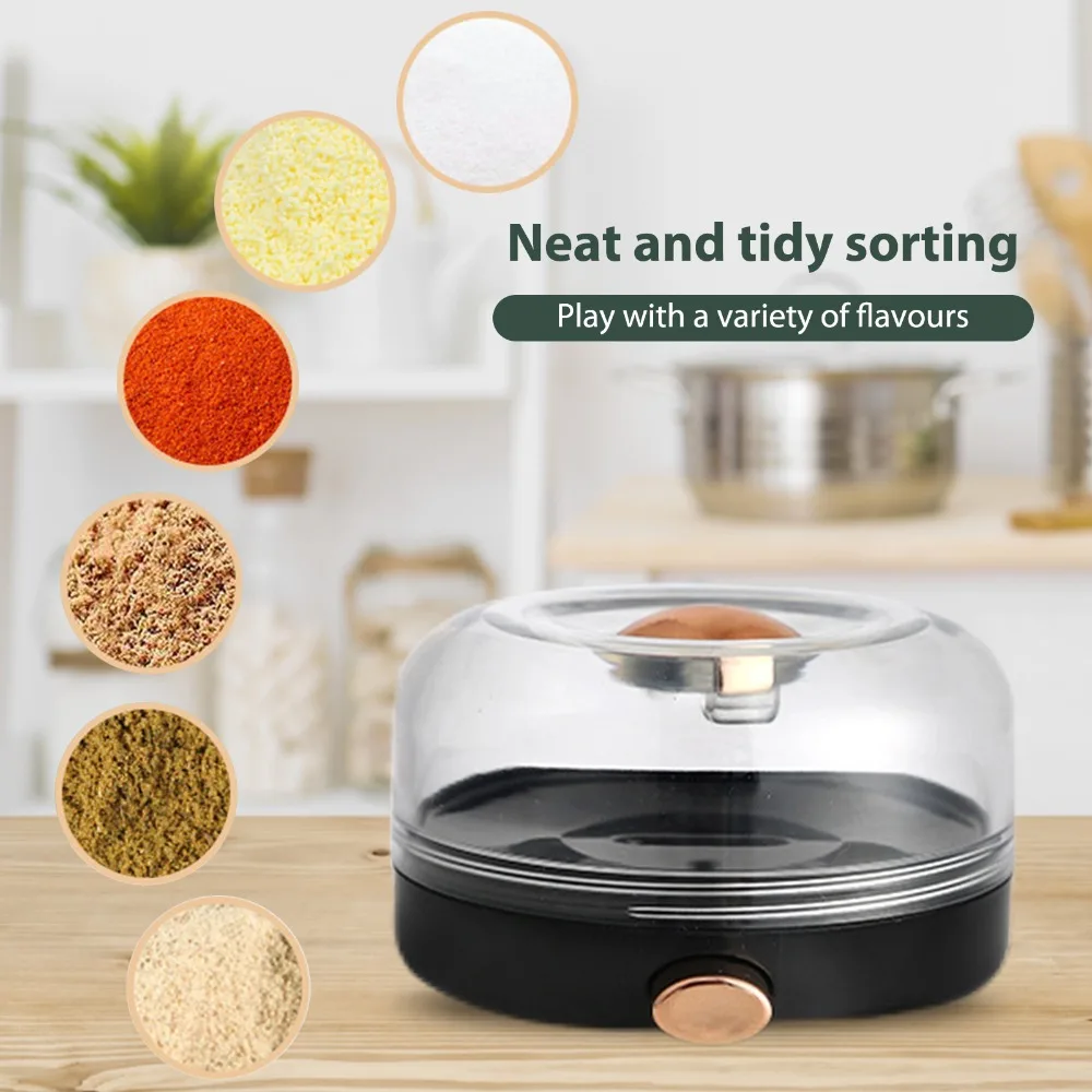 

Portable Magnetic Seasoning Box Durable Usable Simple Fashion Spice Tin Black White Wall-Mounted Dustproof Kitchen Gadget