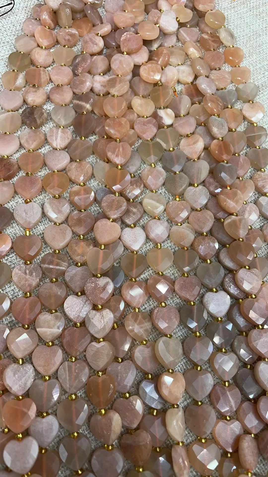 Натуральная огранка в виде камня Ян форма сердца для лица 12x12 мм длина 39 см