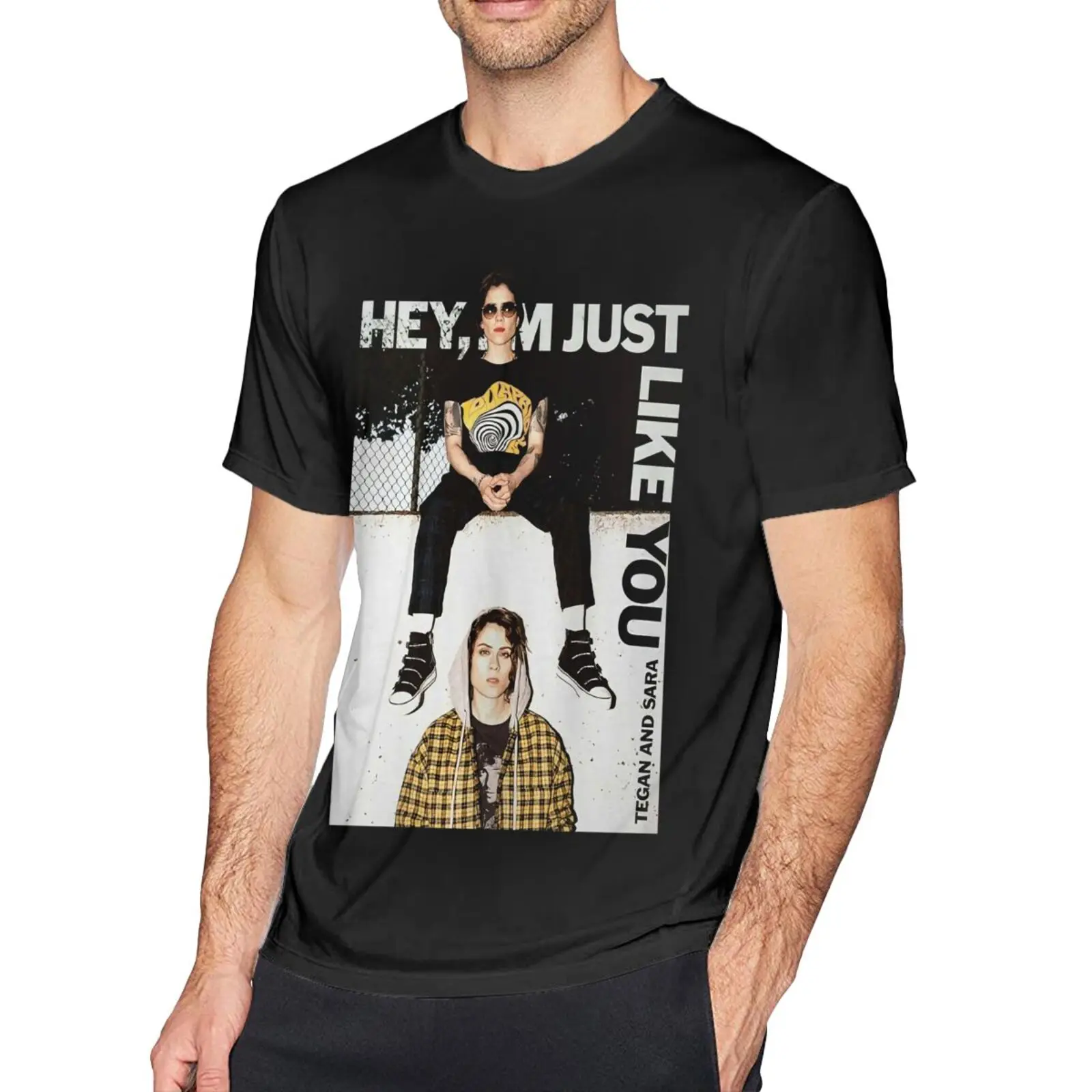 

Футболка Tegan And Sara T & S Hey I Мужская одежда Аниме оверсайз Женская Футболка Блузка футболки мужские футболки с коротким рукавом