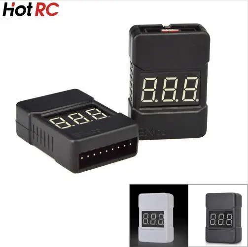 1 шт. HotRc BX100 1-8S тестер напряжения литий-полимерных батарей/низковольтный зуммер сигнализация/проверка напряжения батареи с двумя динамиками