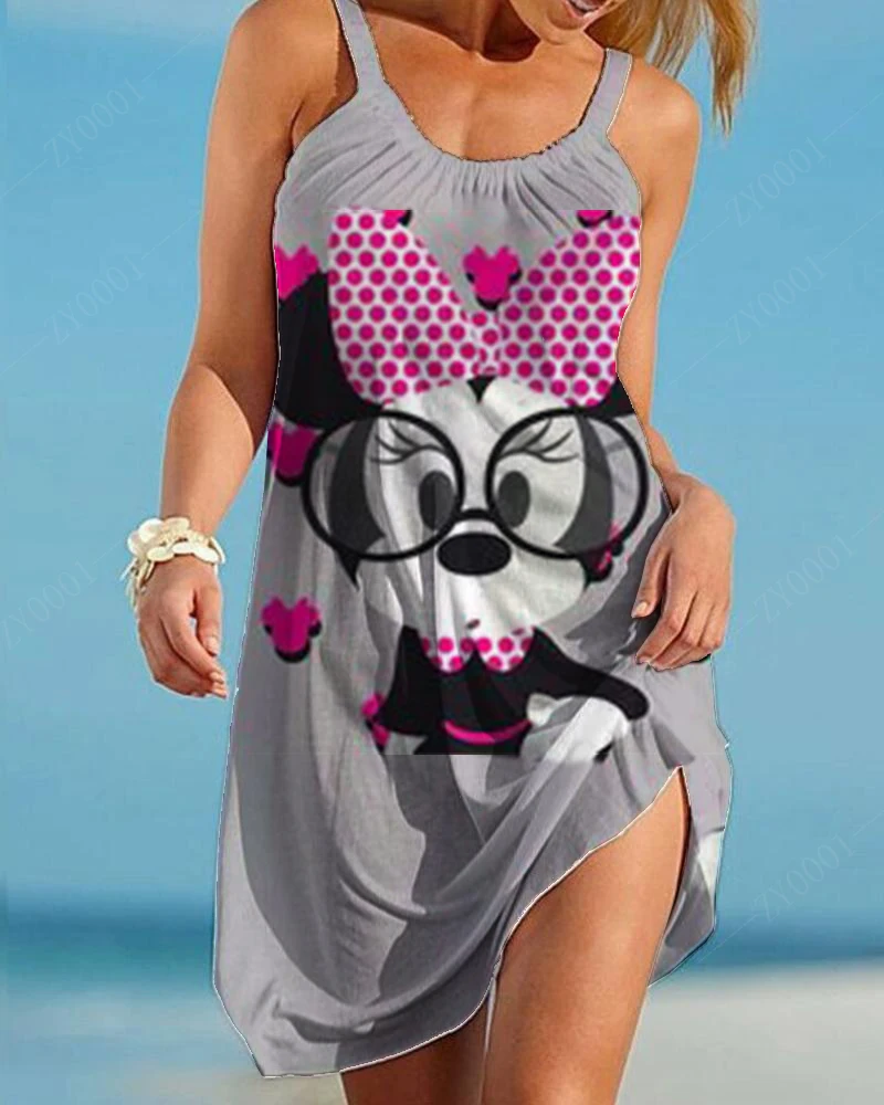 Disney-Robe de Plage Élégante et Décontée pour Femme Tenue Luxe Styliste ixde Remise Diplôme Nouvelle Colle