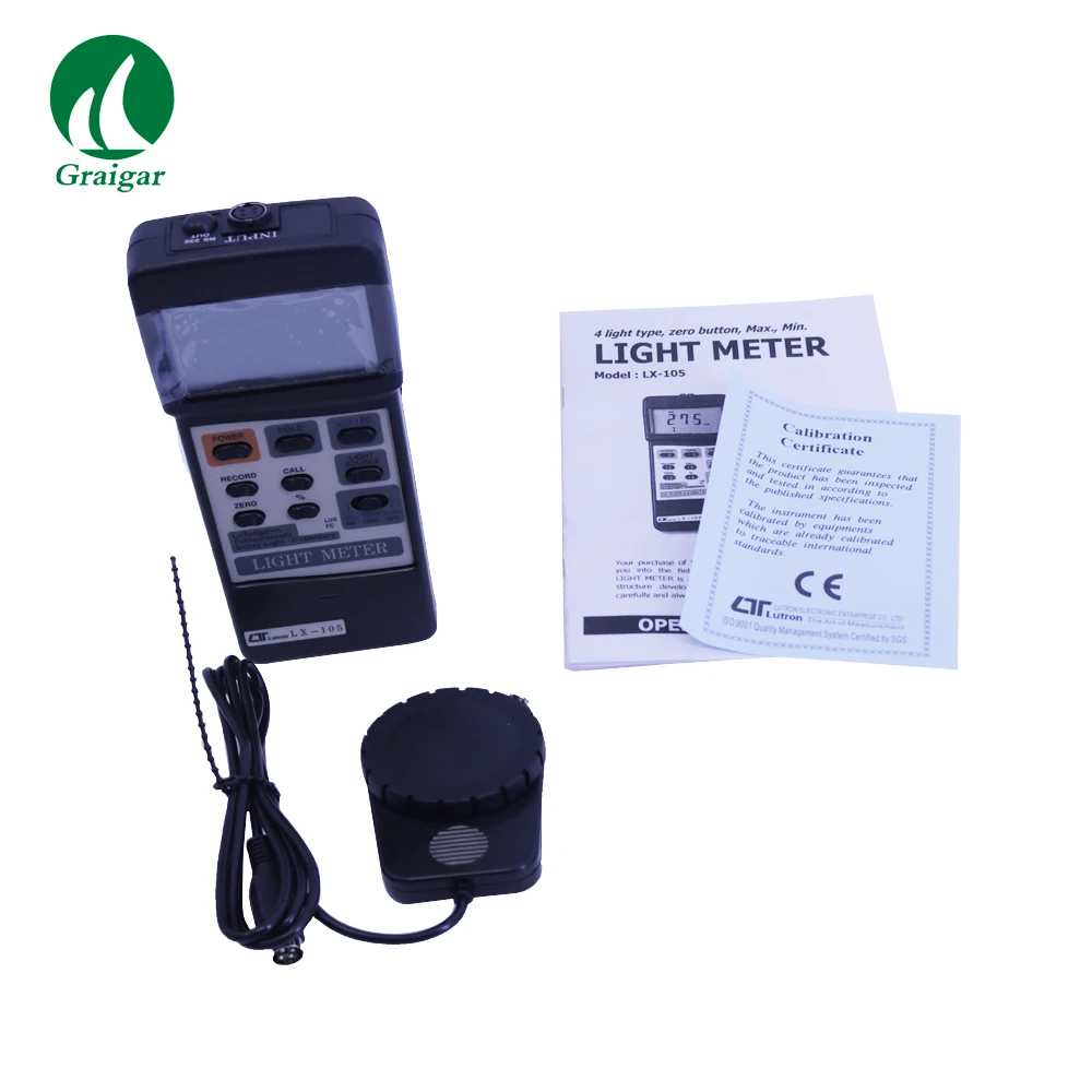 Lutron LX-105 Digital светильник Lux Meter Range 2000/20000/50000 с RS-232 Out