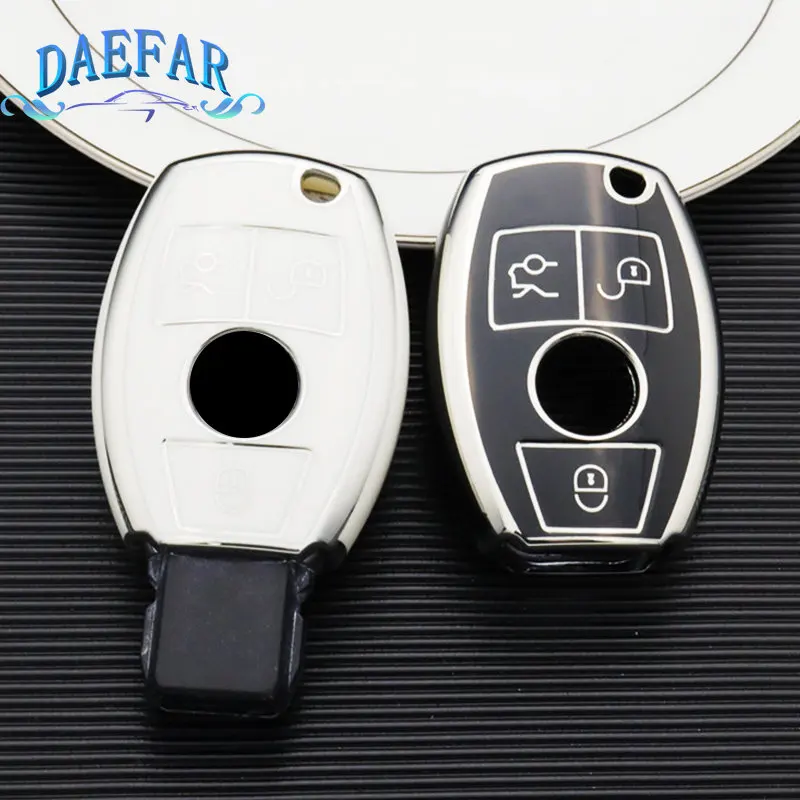 

Для Mercedes Benz A B C S Class AMG GLA CLA GLC W176 W221 W204 W205, новинка, ТПУ, автомобильные ключи, искусственная Обложка, брелок