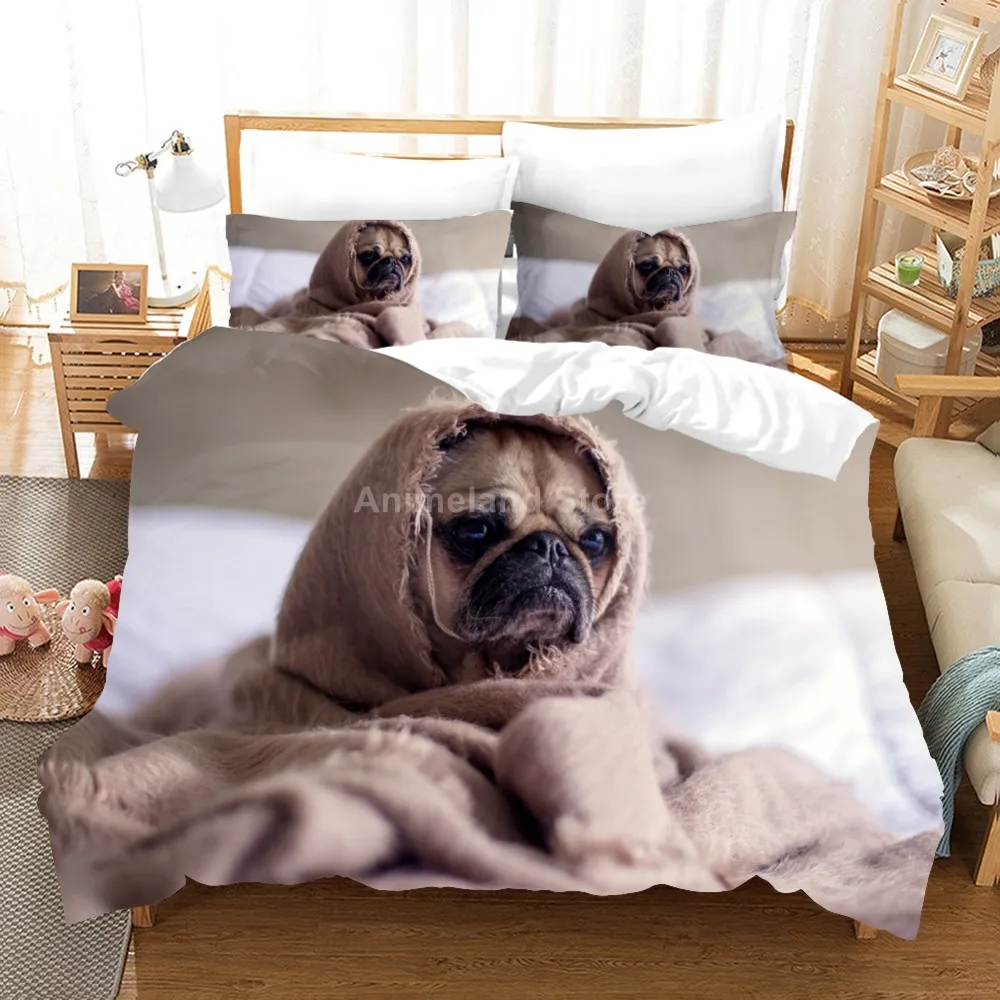 

Quilt Duvet Cover Sets Home Decor Twin Single Queen King Size Fashion Gift Pet Lovely Funny Dog Bedding Set Animal Bed Linen