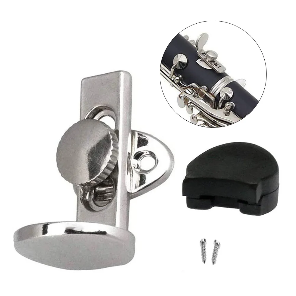 

Adjustable Clarinet Oboe Thumb Rest Metal Finger Protector Finger Rest Support With Screws Rubber Cushion Protector Instrument