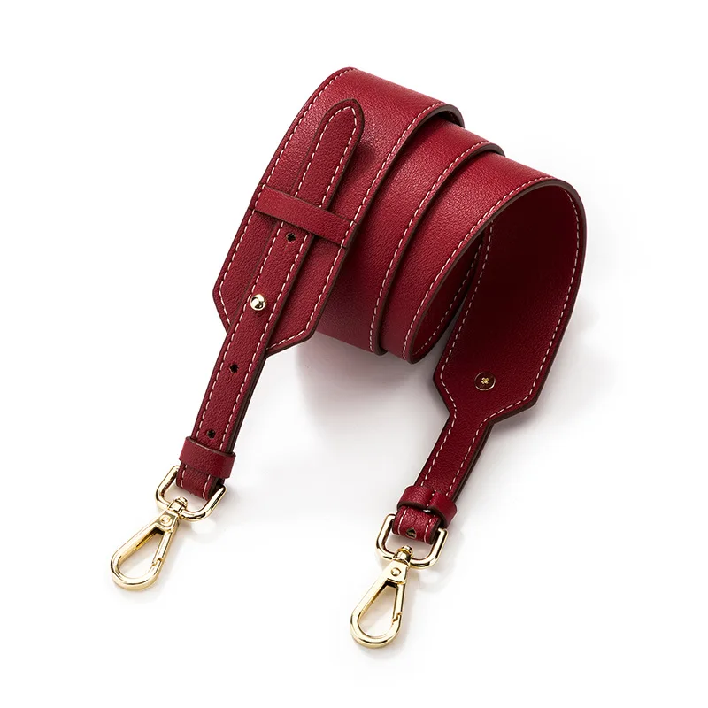 Genuine Leather Bags Straps Lady Soft Cowhide Wide Shoulder Strap Adjustable Bag Accessories for Tote Crossbody Handbag Fashion