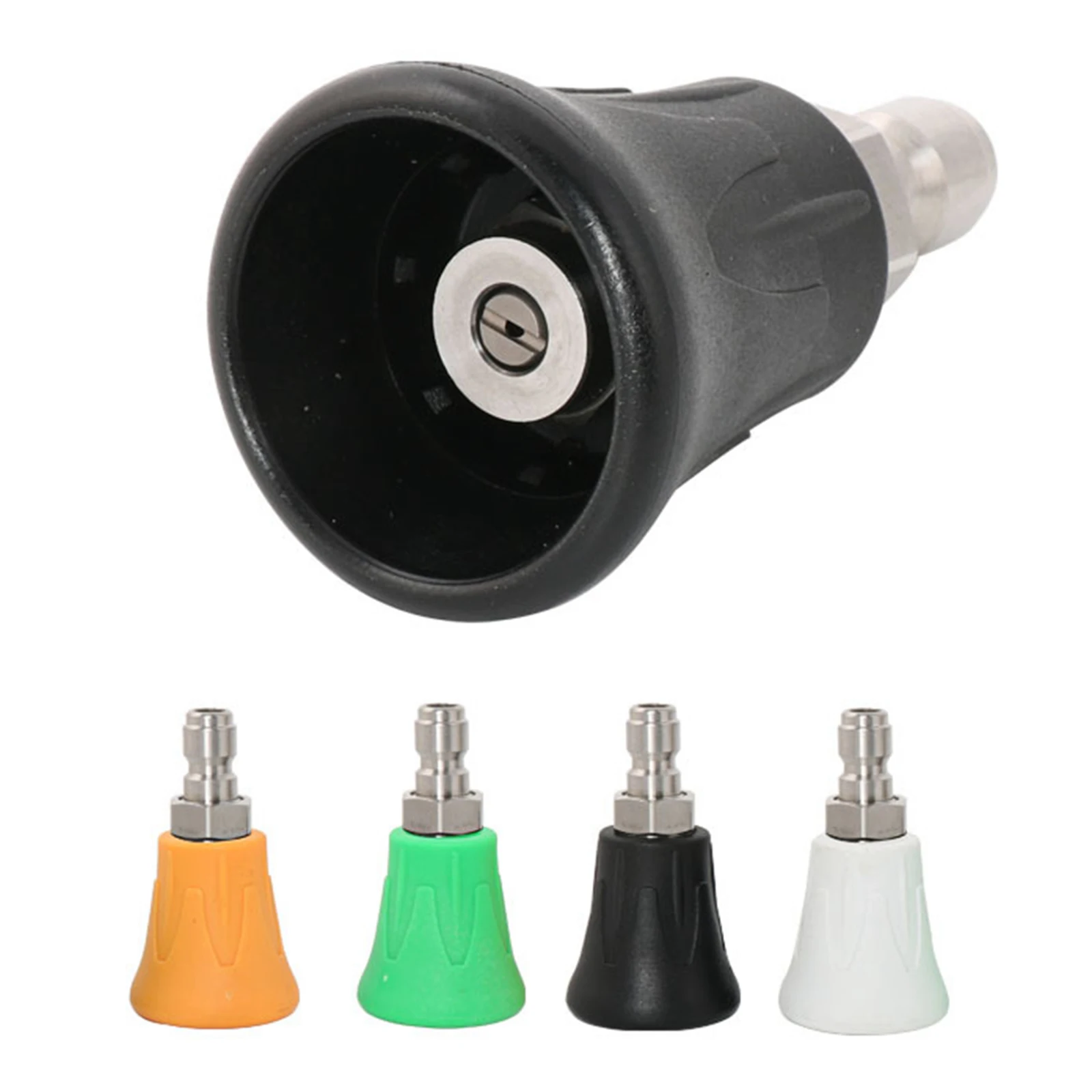 

1/4 Pressure Washer Nozzle Household Sheath Nozzle for Cars Stainless Steel Splash Proof Sheath Nozzle Washer Tips Hose