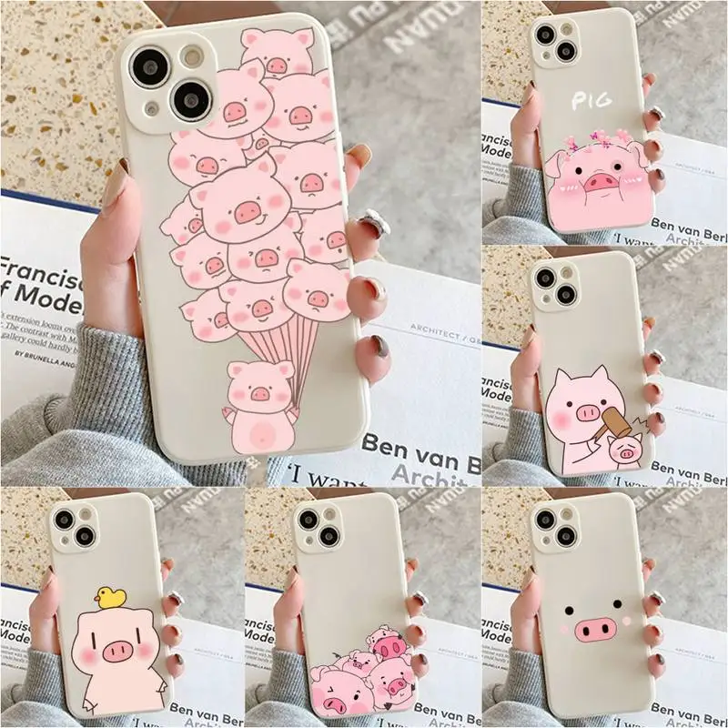 

Cute Pink Pig Phone Case For Iphone 7 8 Plus X Xr Xs 11 12 13 Se2020 Mini Mobile Iphones 14 Pro Max Case