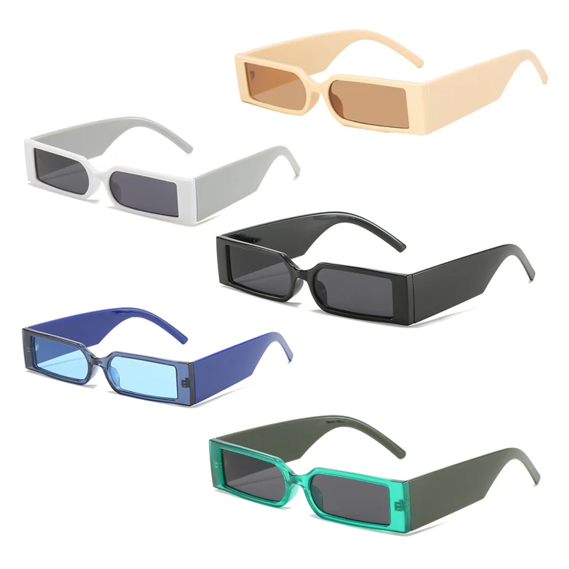 

WINFUL rectangular frame fashion sunglasses hip hop retro designer wholesale black sunglasses glasses luxury men and women UV400