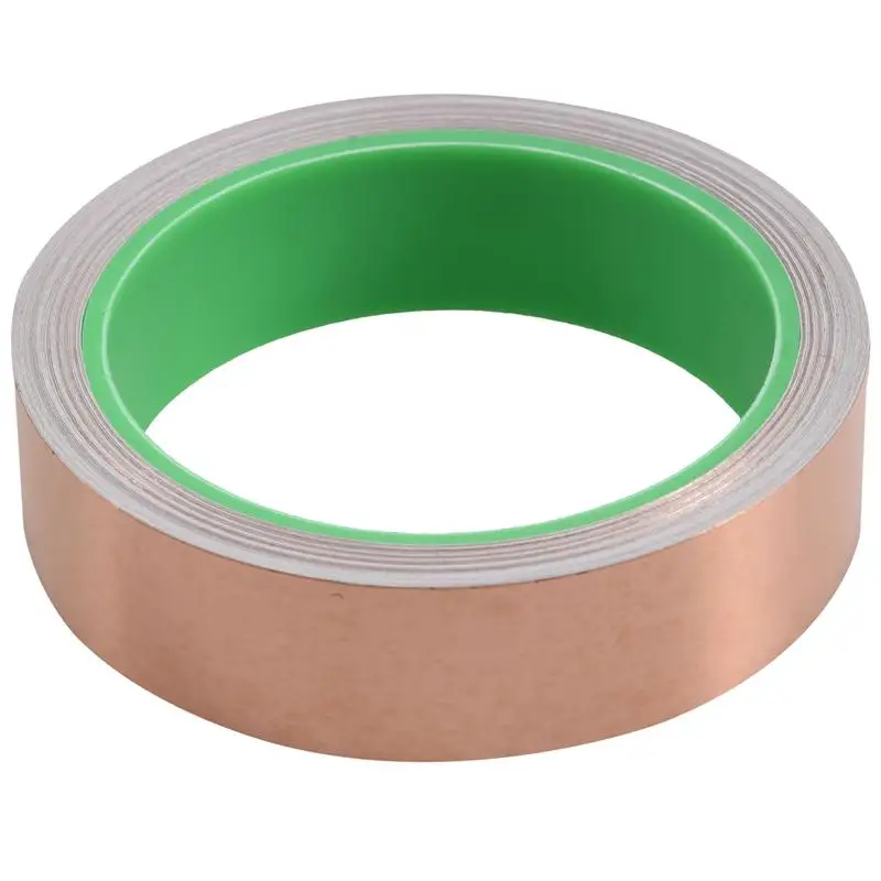 

Copper Foil Tape with Conductive Adhesive (25mm X 11meters) - Slug Repellent, EMI Shielding, Stained Glass, Paper Circuits, Elec