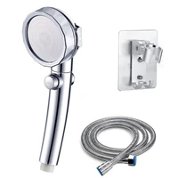 high pressure shower head with pause function3 spray settings handheld shower head with 4 9ft stainsteel hose bracket