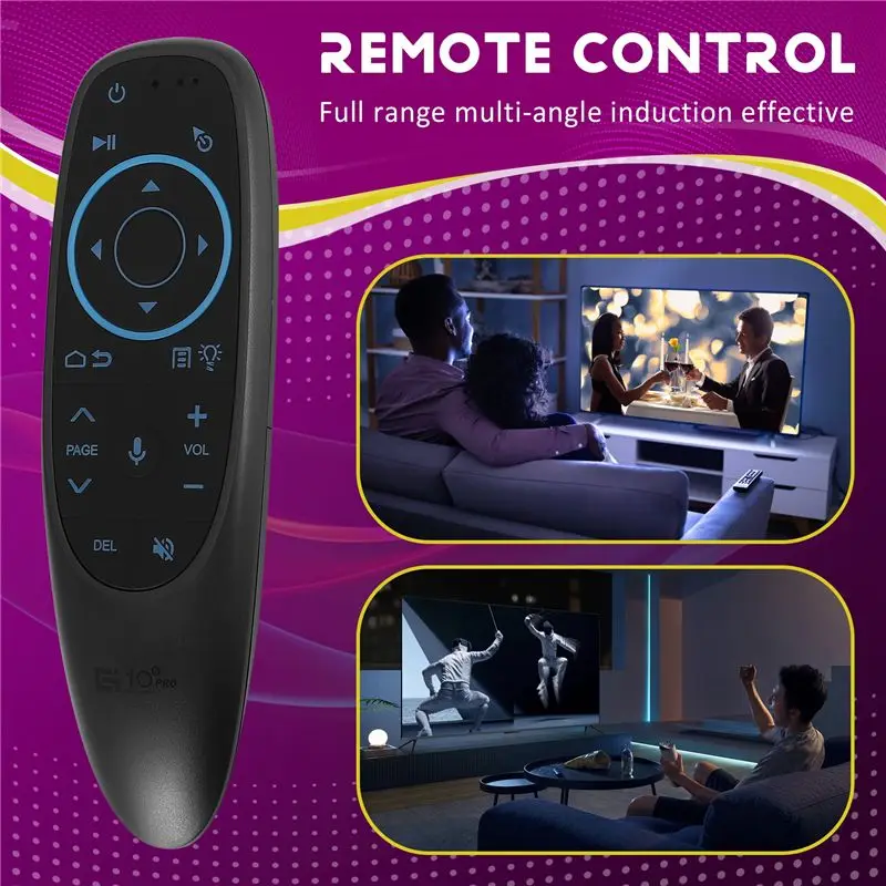 Фото ABKQ-G10S Pro BT Airmouse с подсветкой, голосовым управлением, беспроводной пульт ДУ для Google Player, ИК-обучение, гироскоп G10 для Android TV Box №3