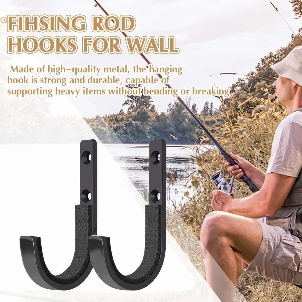 

Fishing Rod Holder Wall-mounted Storage Horizontal Garage Metal Fishing Stand Fixed Wholesale Frame Hook Rod Display Displa I8C6