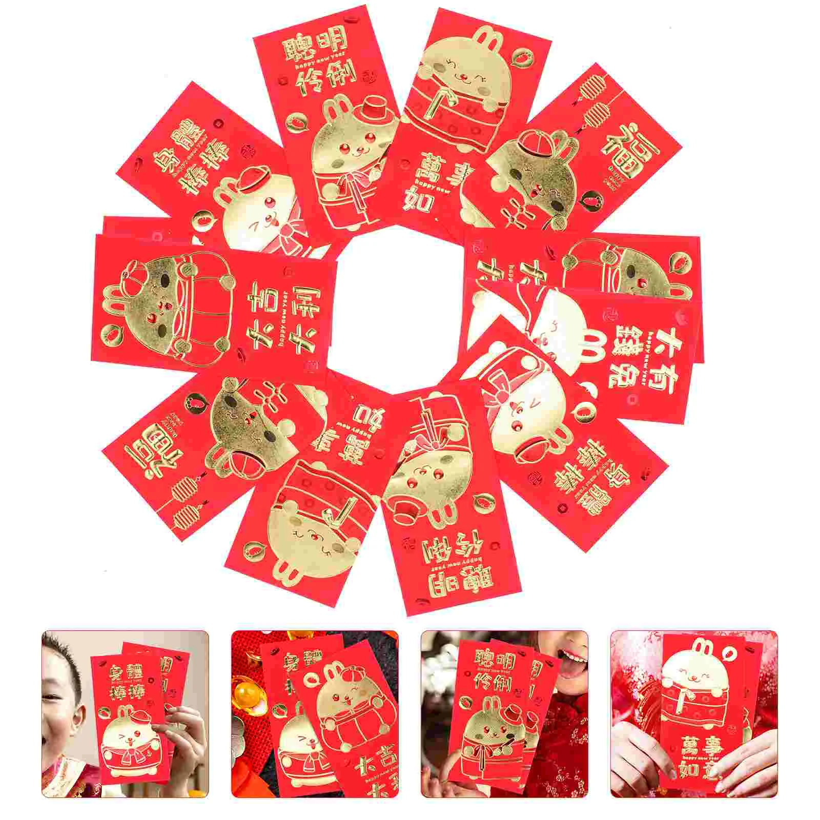 

Red Year Packet Envelope Rabbit Money Festival Envelopesthe Spring Packets Zodiac Chinese New Lucky Gift Bag Cartoon Pocket