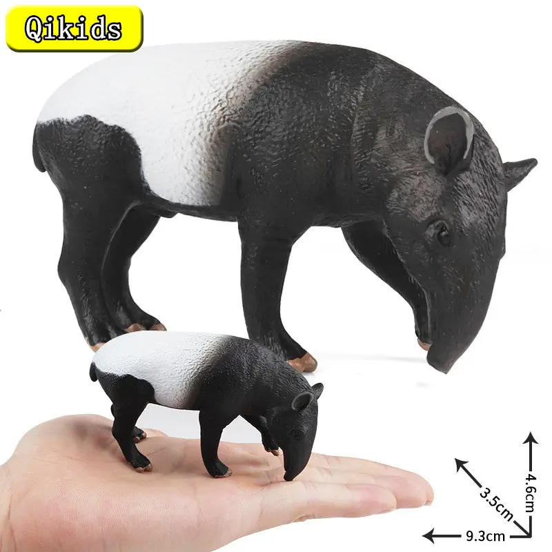

Simulated Solid Wild Animal Malayan tapir model Asian tapir toys Children's Cognition Early Education Decoration Gifts