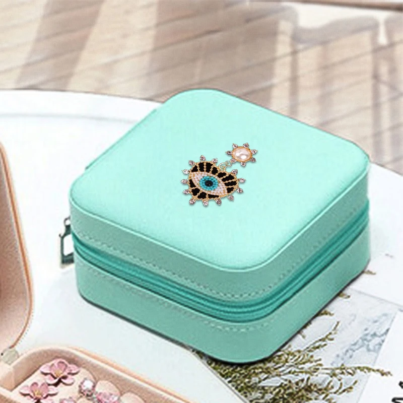 Women's Leather Jewelry Organizer Display Travel Jewelry Case Boxes Fashion Girls Storage Jewelry Box Holder Gifts 2022 New