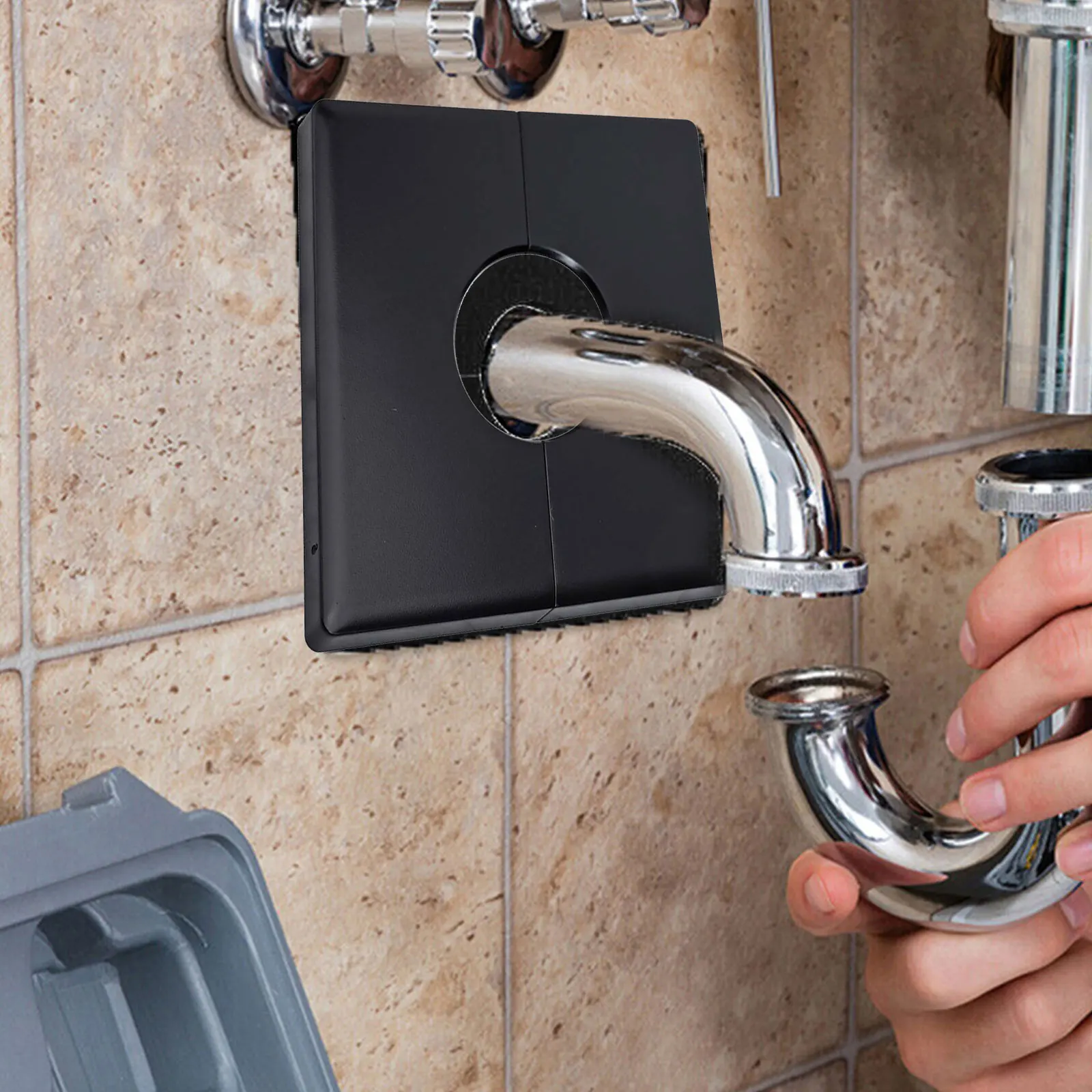 Крышка для душевой трубы ванной комнаты Настенные чехлы труб 86*86 мм Аккуратный и