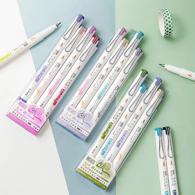 

Набор кистей, ручки, пастельные маркеры, набор кистей, художественные маркеры, цветной хайлайтер, каллиграфия, школьные принадлежности, кан...