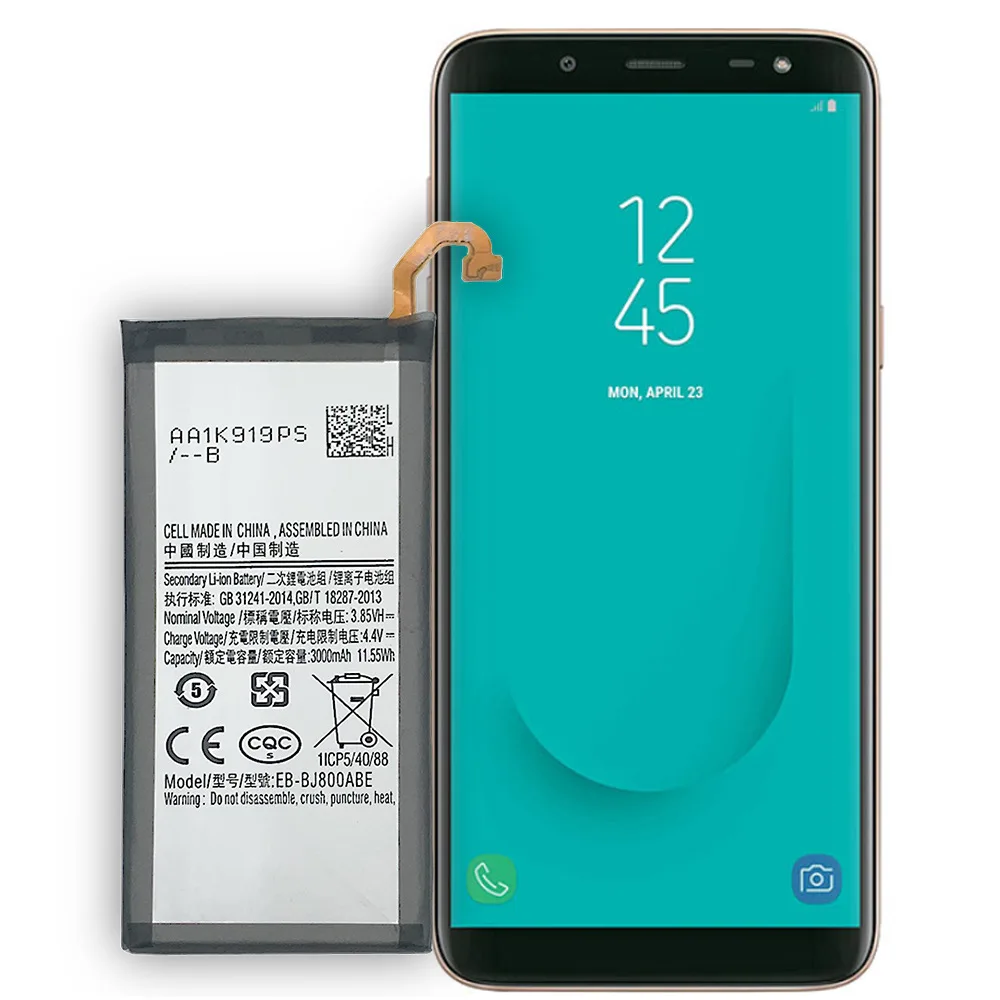 Оригинальная Аккумуляторная батарея для Samsung Galaxy A6 (2018) Φ A600F J6 J600F 3000 мАч