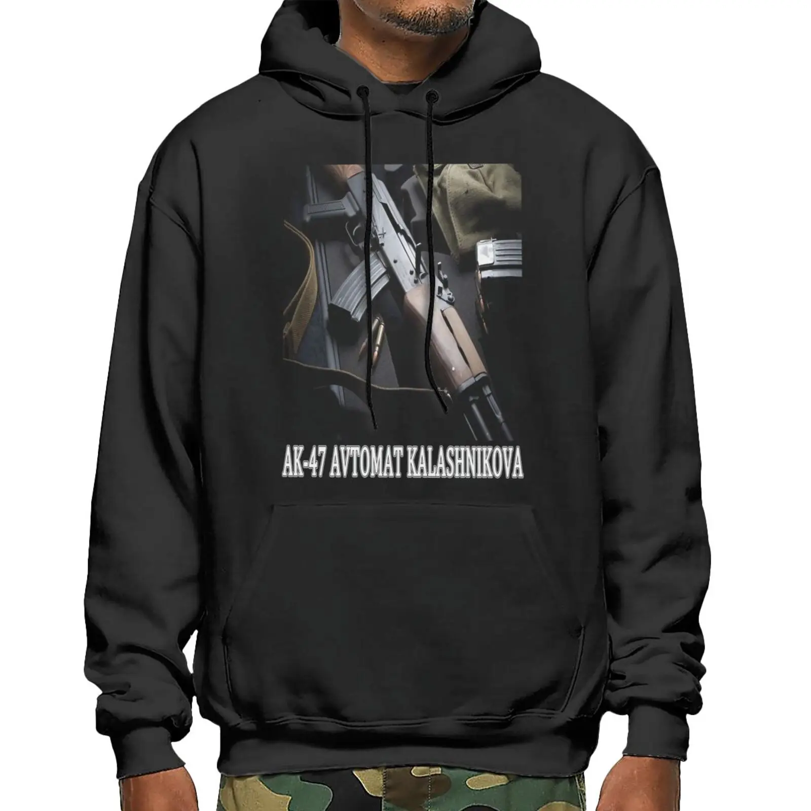 

Newavtomat Kalashnikova Russian Riffle Hoodies Sweater Male Gothic Clothes Gothic Clothes Clothing Male Clothes Women's Jacket