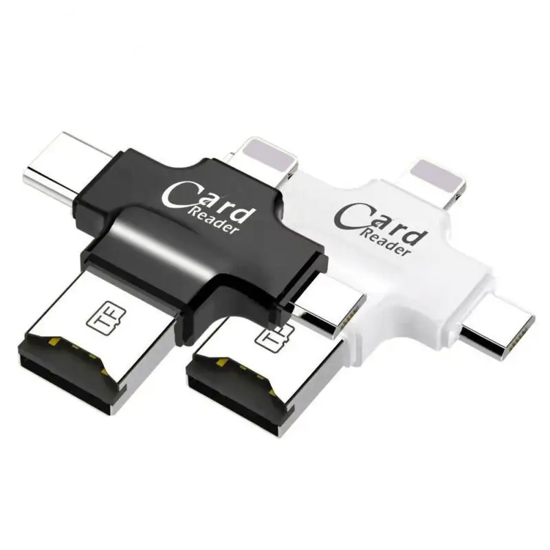 

4-in-1 Muti Card Reader Adapter Supports / SDHC / SDXC / TF Adapter For IPhones/iPod/laptops/Macbook