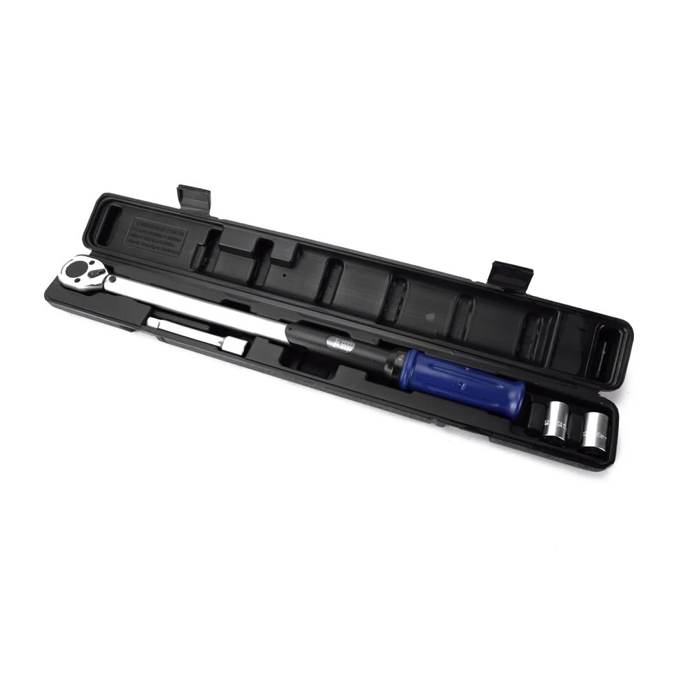 

4 PCS 1/2 Inch 40-210Nm Portable Adjustable Torque Wrench Set Preset Torque Wrench Sleeves Set Scale Reading Window
