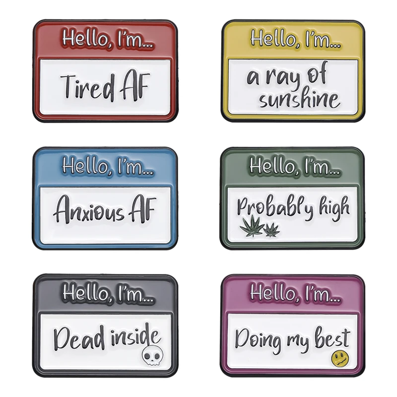 Здравствуйте я эмалированная брошь-значок с мёртвыми внутренними знаками мой