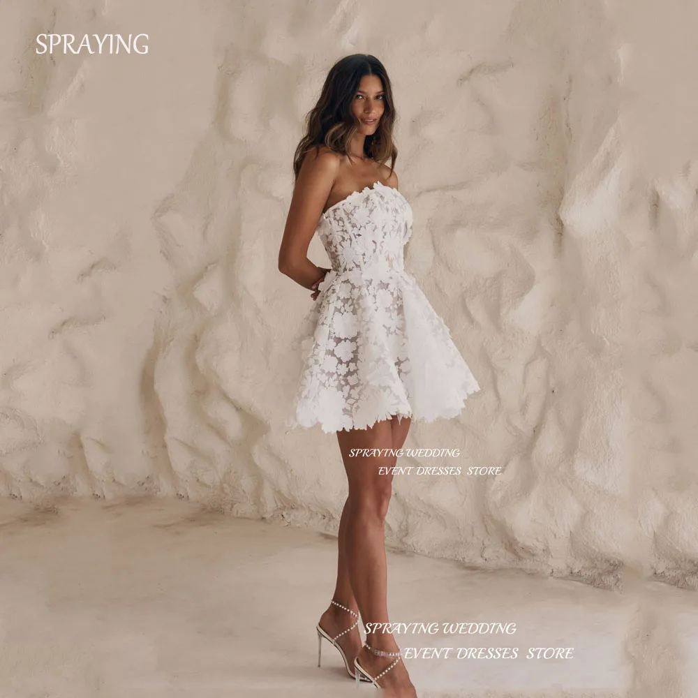 ВЕПРОСИВНОЕ кружевное коктейльное платье трапециевидной формы мини-длины выше