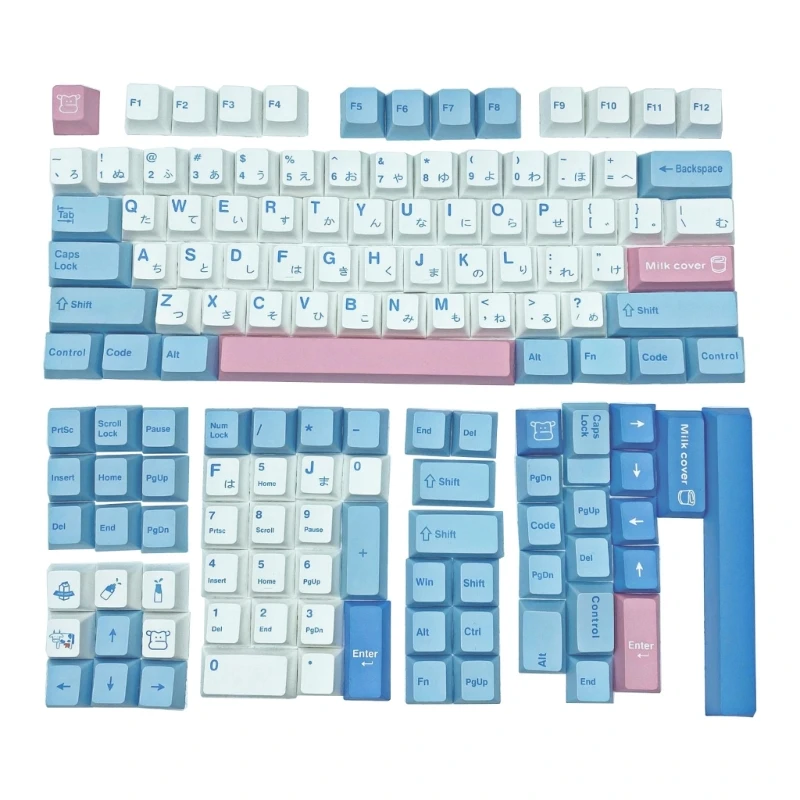 

140Keys/Set Cherry Profile Custom Milk Theme Keycaps PBT Dye Sublimation Keycaps for MX Cherry Mechanical Keyboard