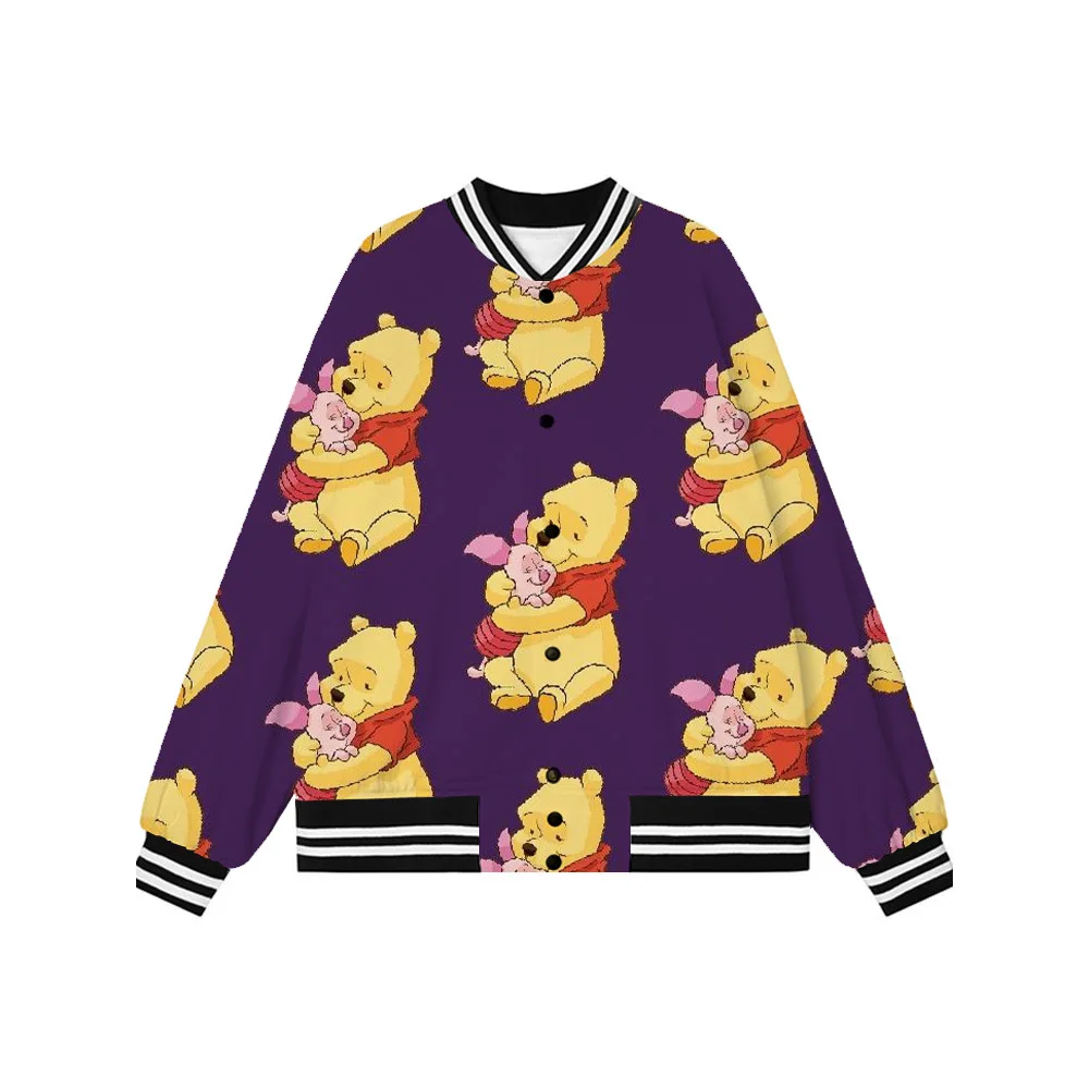 

Disney Mickey Mouse Baseball Jacket Men's Women's Hip Hop Harajuku Jacket Streetwear Kids Boys Girls Loose College Jackets
