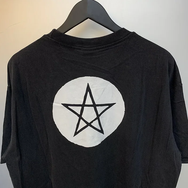 Футболка Мужская/Женская хлопковая свободного покроя винтажная стирающаяся