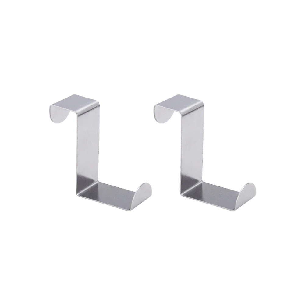 

2/4pcs Stainless Steel Bathroom Clothes Hanger Shoes Towels Holder Coats Drawer Hats Kitchen Over Door Hook Cabinet Z Shaped