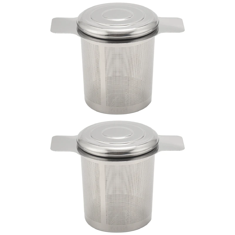 

2 Packs Loose Leaf Tea Filters,Stainless Steel Tea Basket Filters Tea Strainer Steeper For Hanging On Teapots