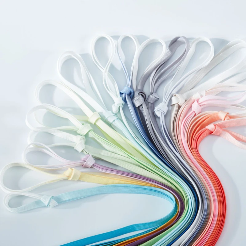 Gradient Color Flat Shoe Laces For Canvas Sneakers Athletic Shoelaces Strings For Kids Shoe Fashion Shoestring for Dance Sneaker