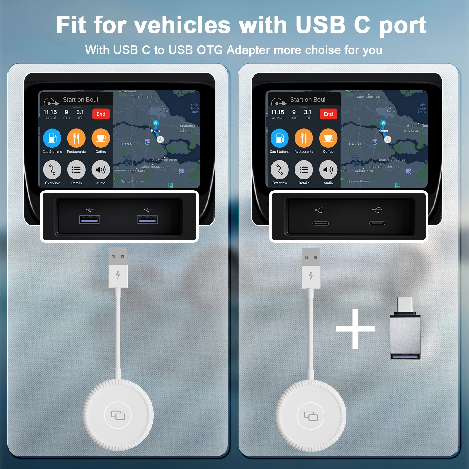 Iphone Carplay to Car Mirror Adapter Wired Carplay Mirrorring Dongle Carplay Adater for Factory Wired Carplay Converter
