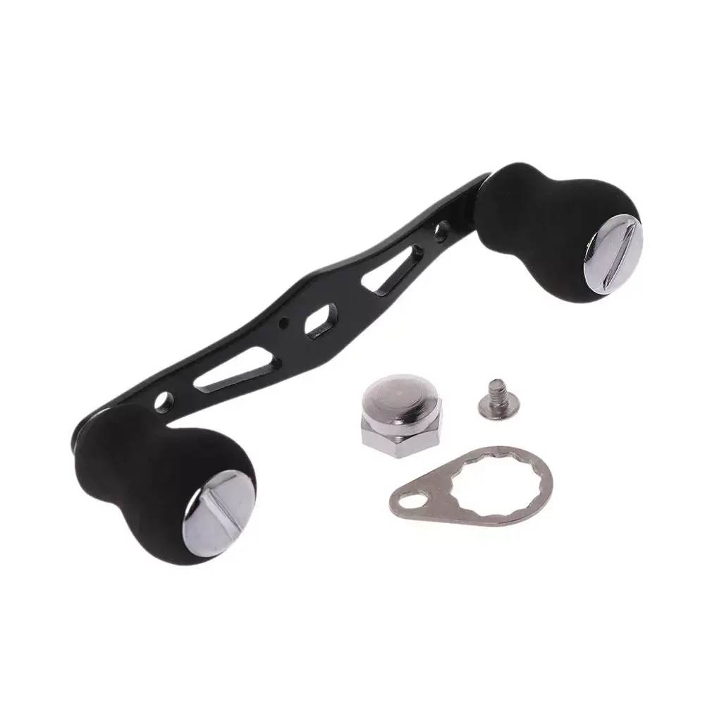 

Fishing Handle Reel Double Knob Replacement Baitcasting Accessory Aluminum Alloy