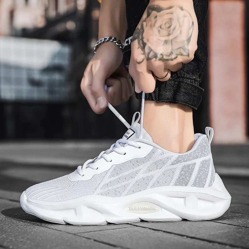 

Кроссовки мужские, беговые кроссовки 2022, удобная спортивная обувь, трендовая легкая прогулочная износостойкая обувь с отверстиями, Мужская теннисная обувь