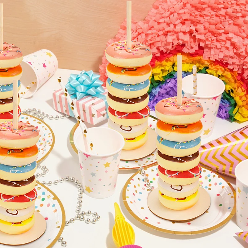 YOMDID 4 шт. свадебные украшения деревянная подставка для пончиков настенный