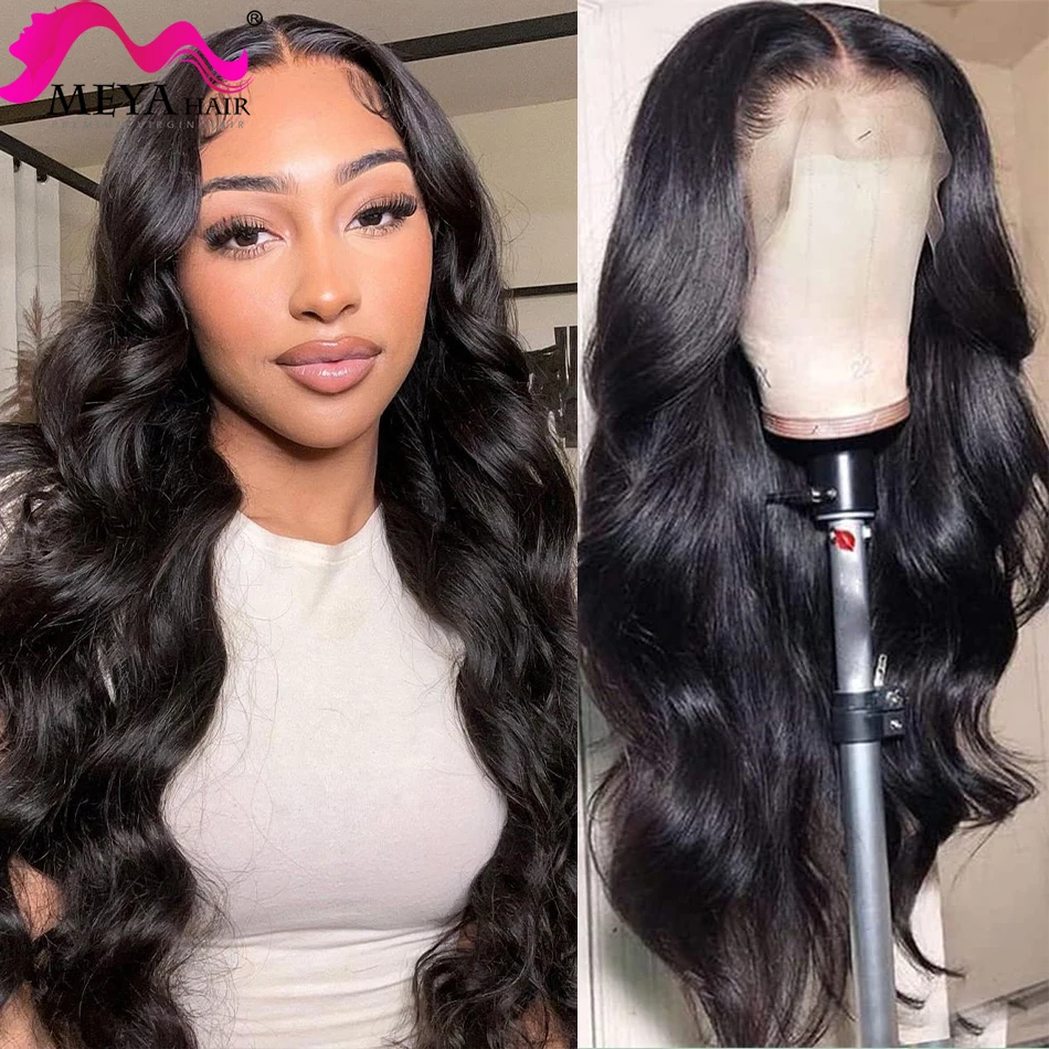 30 Inch 13x6 HD Swiss Lace Frontal Body Wave Human Hair Wigs Transparent Glueless Woman Wig Natural Brazilian Hair On Clearance